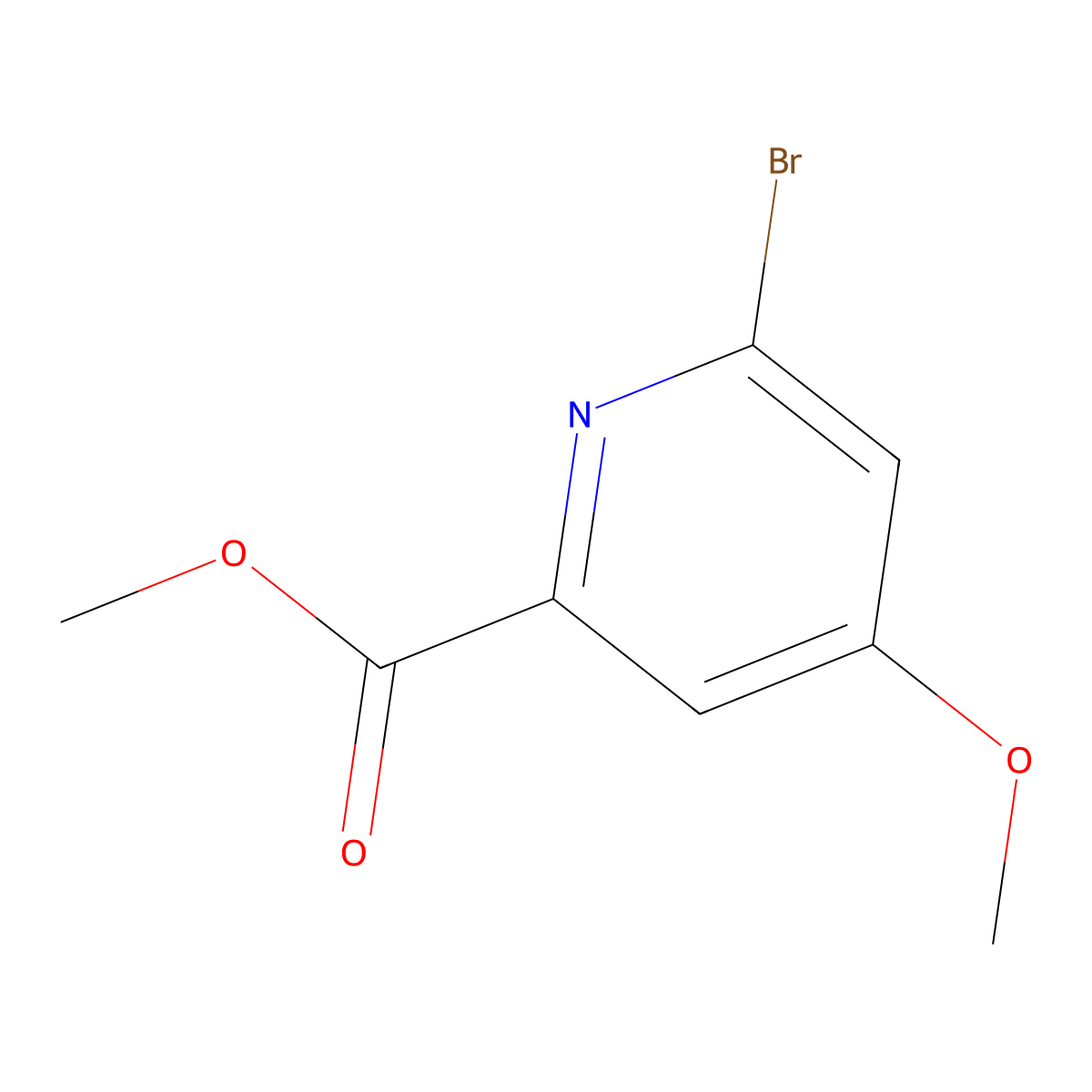 Methyl 6-bromo-4-methoxypicolinate molecular structure, CAS 1256803-71-0