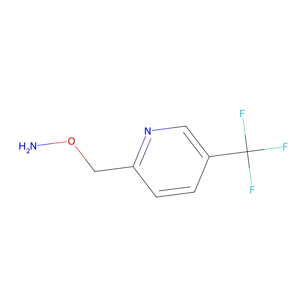 O-{[5-(trifluoromethyl)pyridin-2-yl]methyl}hydroxylamine molecular structure, CAS 1256803-76-5