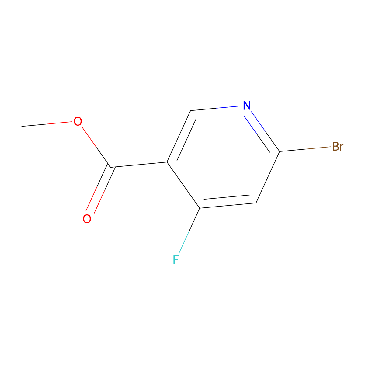 Methyl 6-bromo-4-fluoronicotinate molecular structure, CAS 1256804-01-9