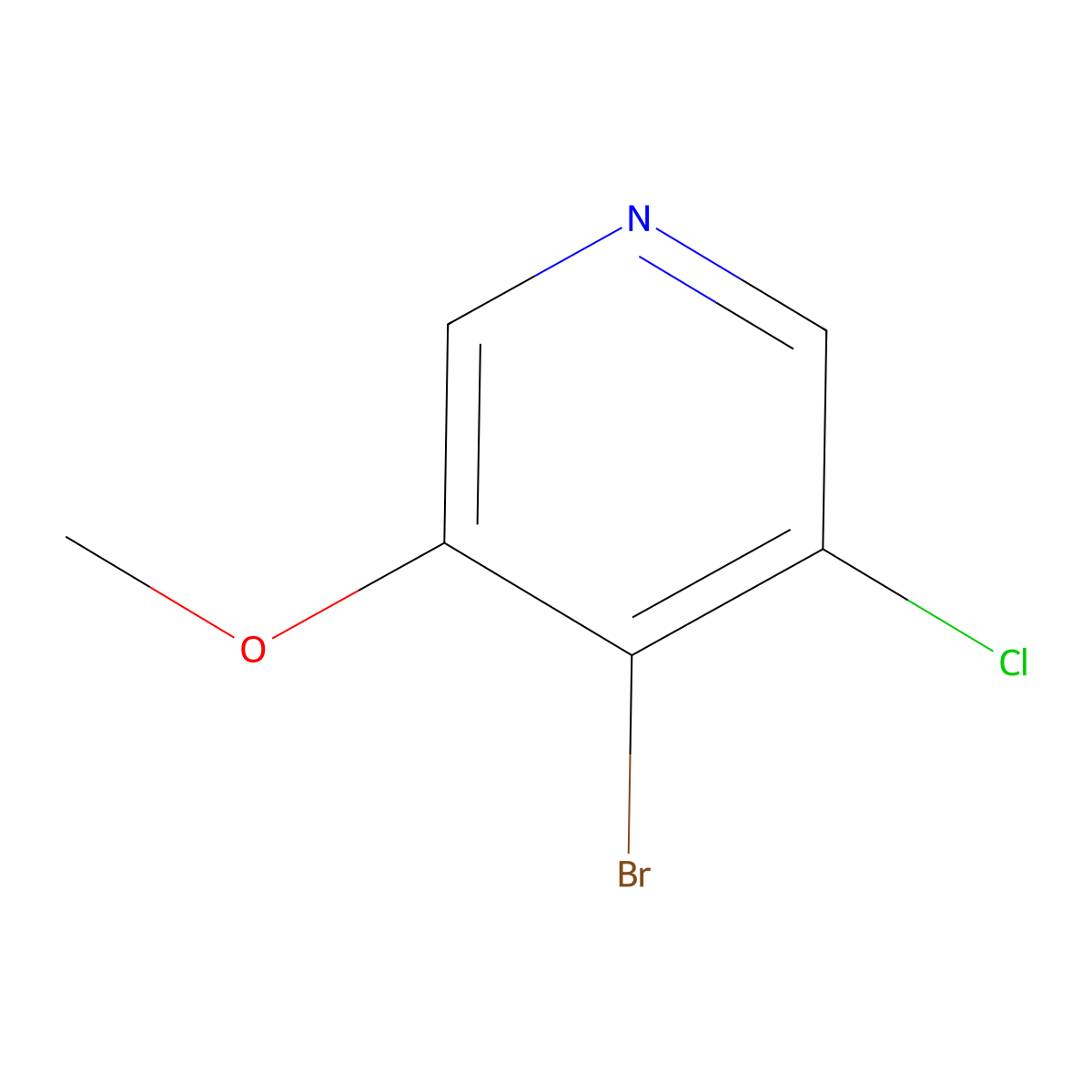 4-Bromo-3-chloro-5-methoxypyridine molecular structure, CAS 1256804-14-4