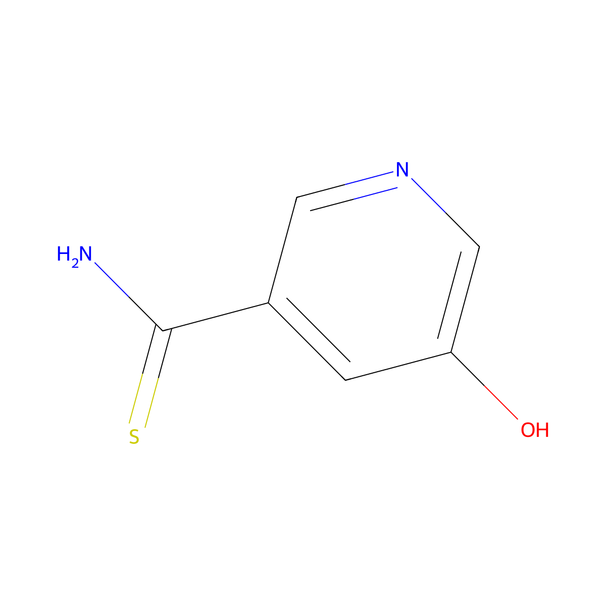 5-Hydroxypyridine-3-carbothioamide molecular structure, CAS 1256804-23-5