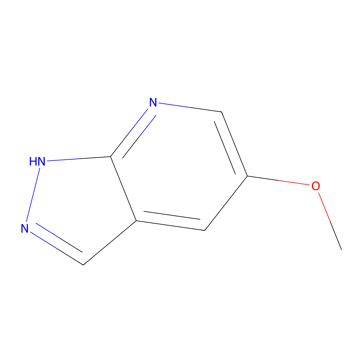 5-Methoxy-1H-pyrazolo[3,4-B]pyridine molecular structure, CAS 1256804-26-8