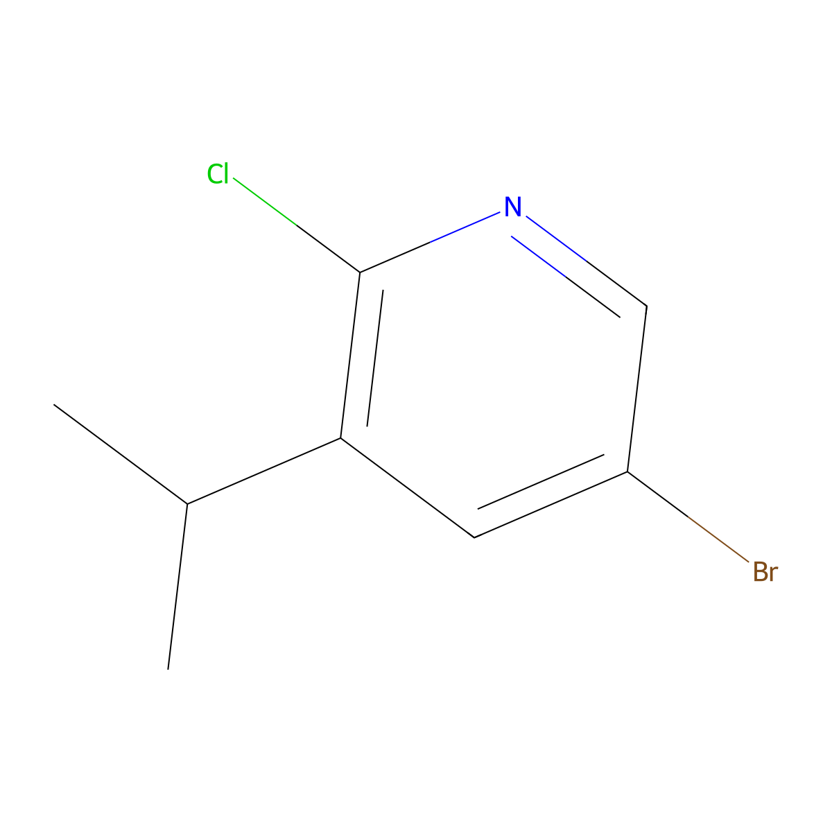 5-Bromo-2-chloro-3-(1-methylethyl)pyridine molecular structure, CAS 1256804-33-7