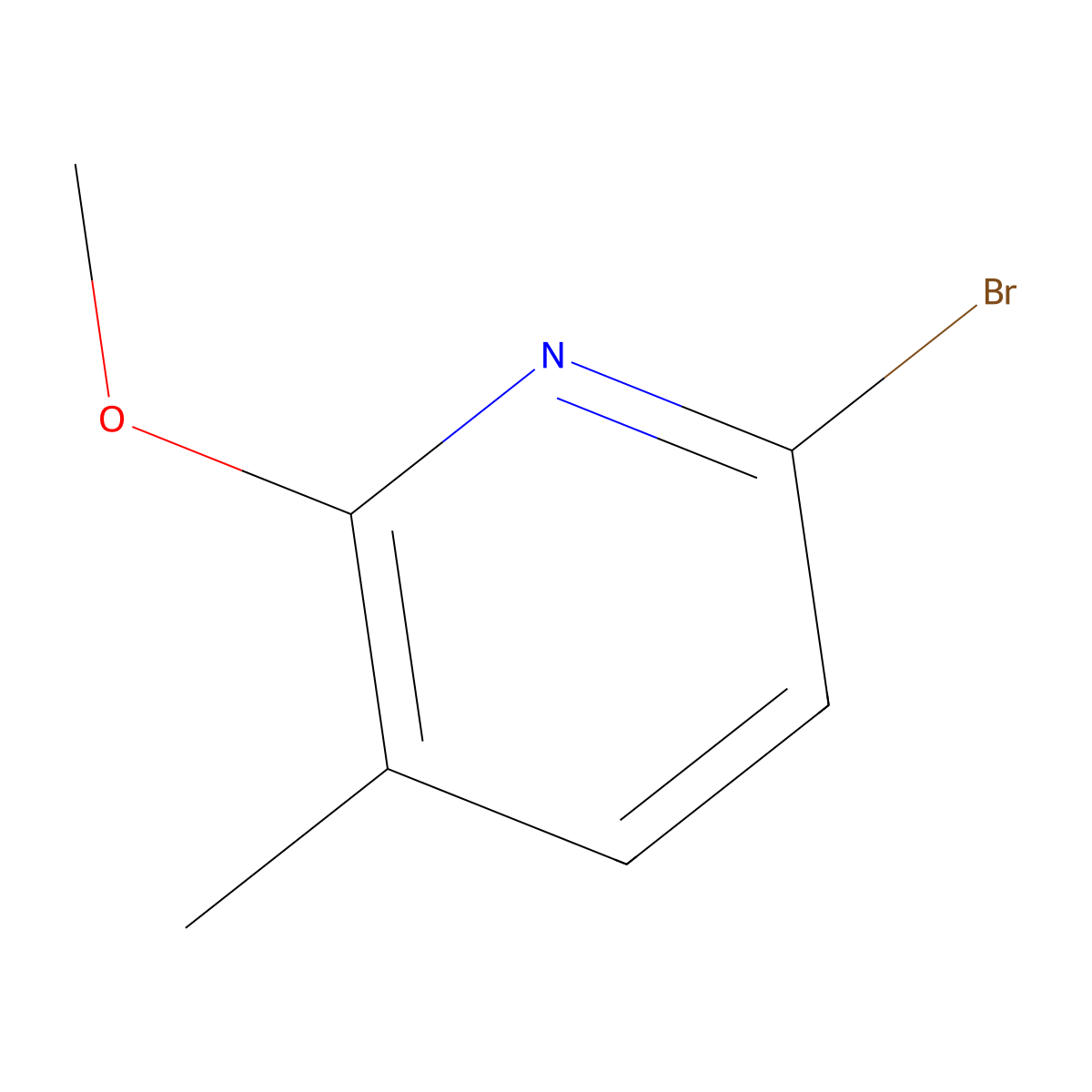 6-Bromo-2-methoxy-3-methylpyridine molecular structure, CAS 1256804-41-7