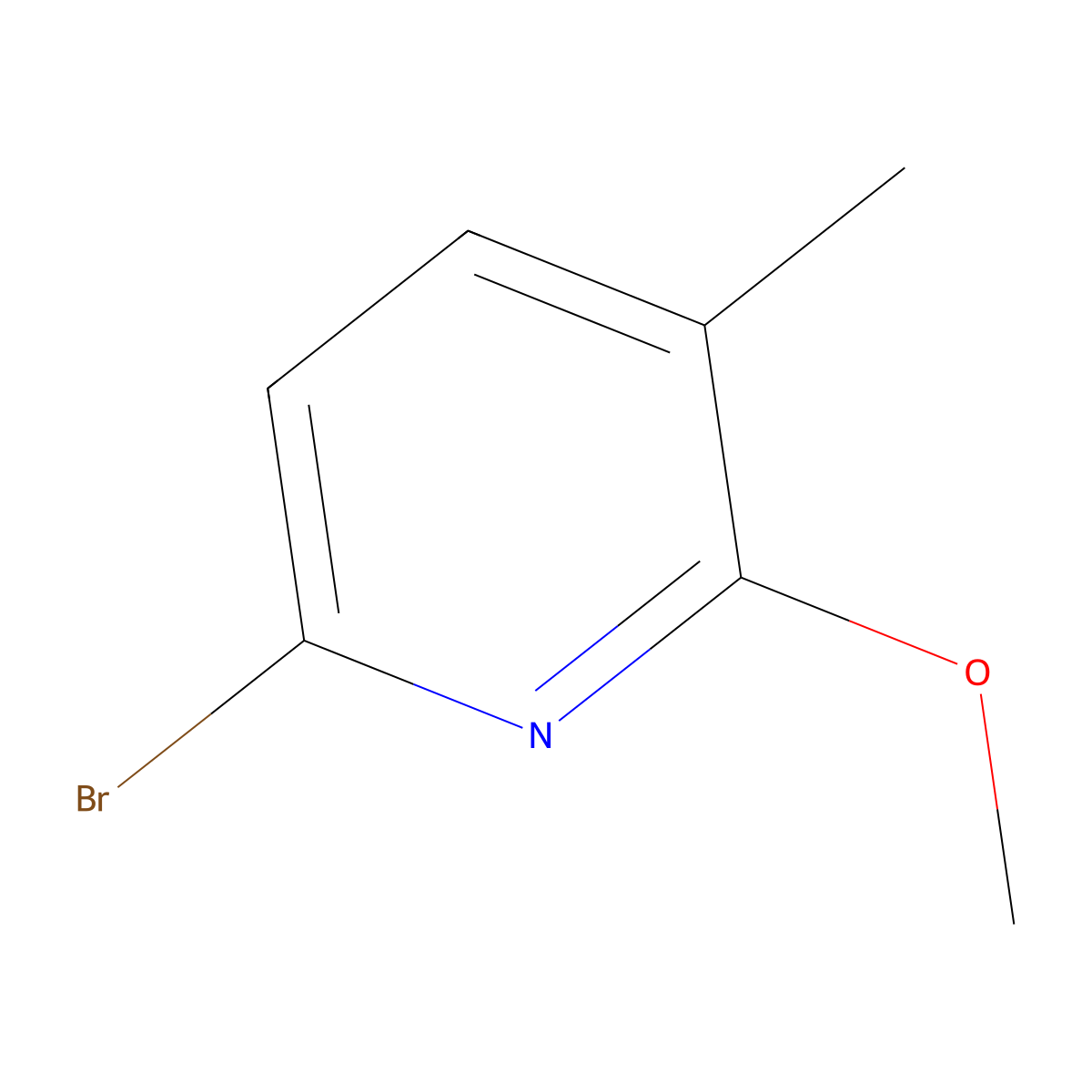 6-Bromo-2-methoxy-3-methylpyridine molecular structure, CAS 1256804-41-7