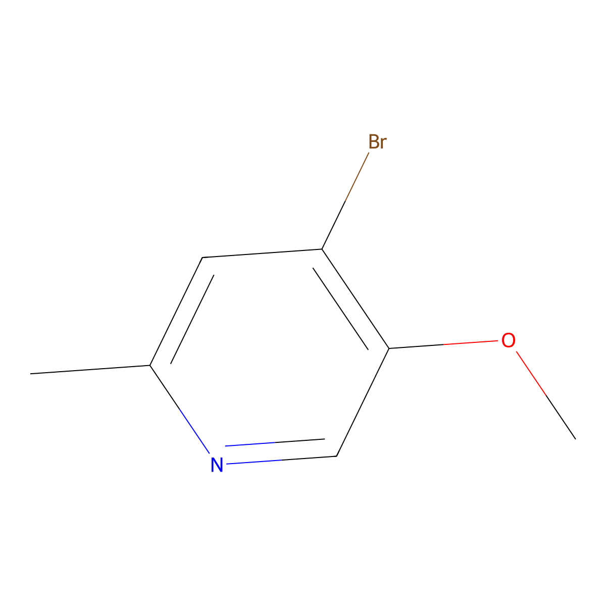 4-Bromo-5-methoxy-2-methylpyridine molecular structure, CAS 1256804-48-4