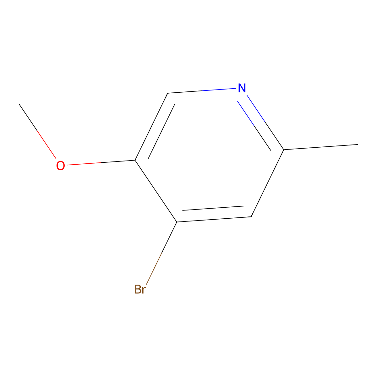 4-Bromo-5-methoxy-2-methylpyridine molecular structure, CAS 1256804-48-4