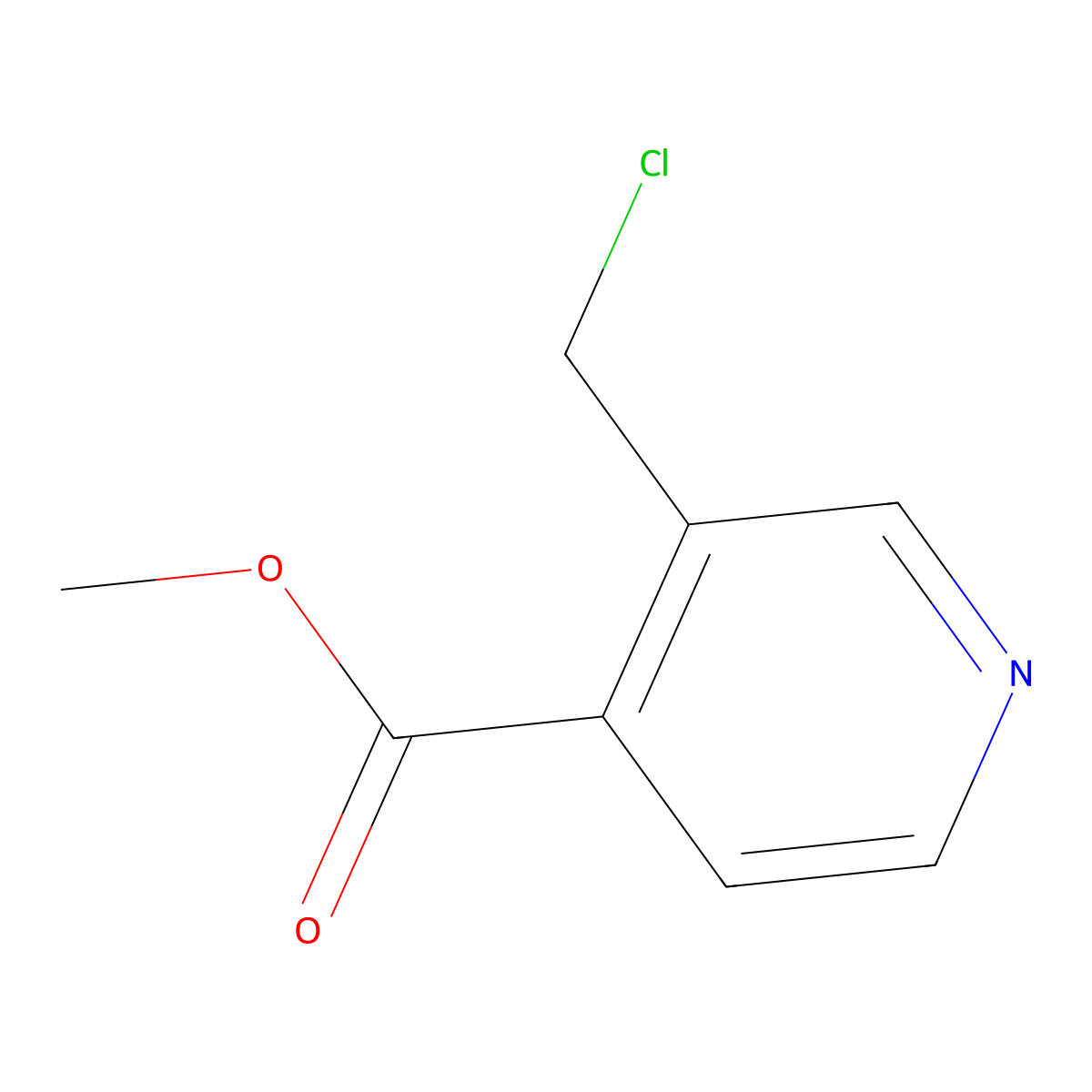 Methyl 3-(chloromethyl)isonicotinate molecular structure, CAS 1256804-52-0