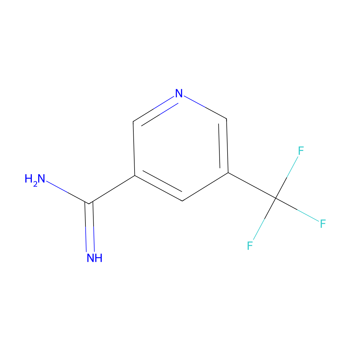 5-(Trifluoromethyl)nicotinimidamide molecular structure, CAS 1256804-56-4