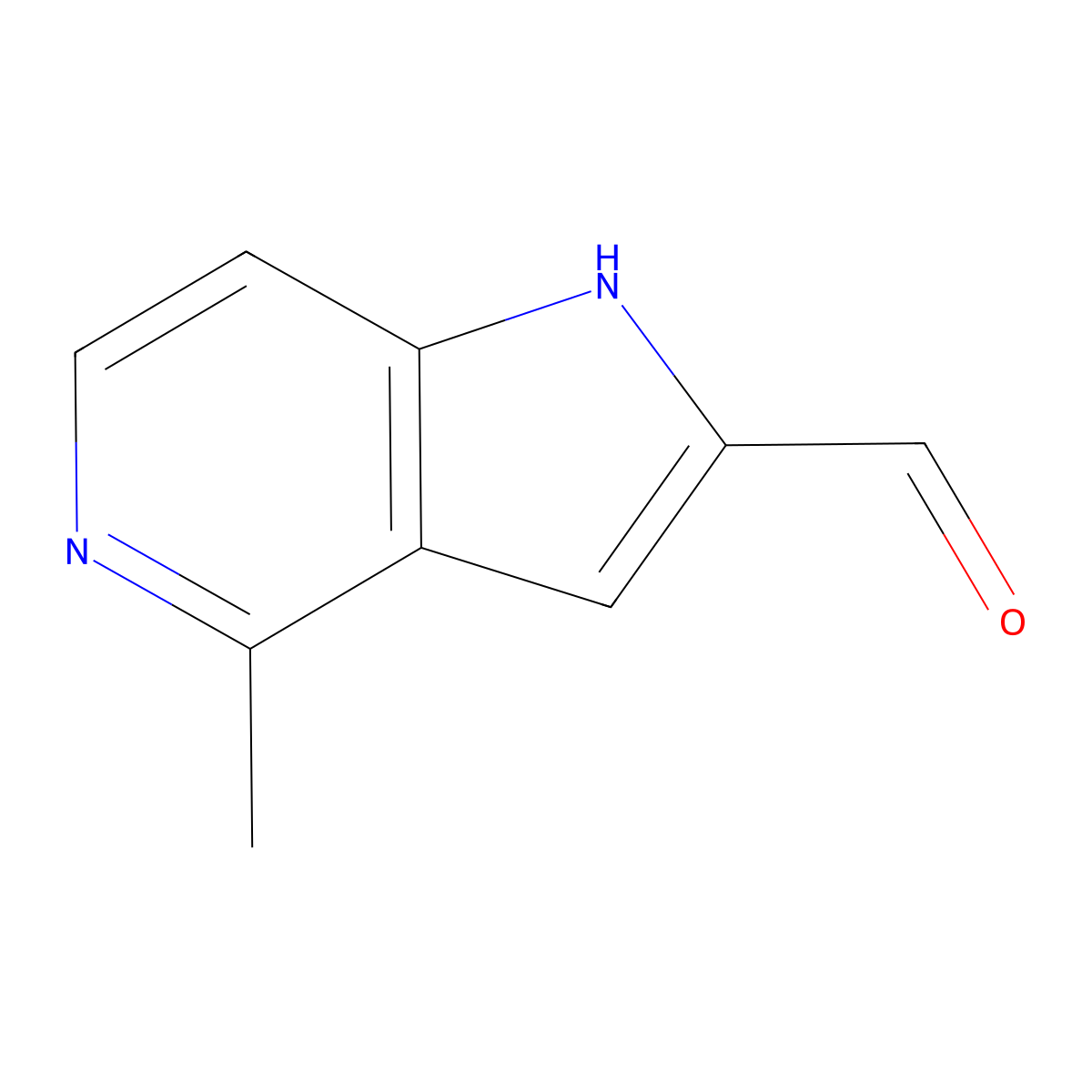 4-Methyl-1H-pyrrolo[3,2-c]pyridine-2-carbaldehyde molecular structure, CAS 1256804-60-0