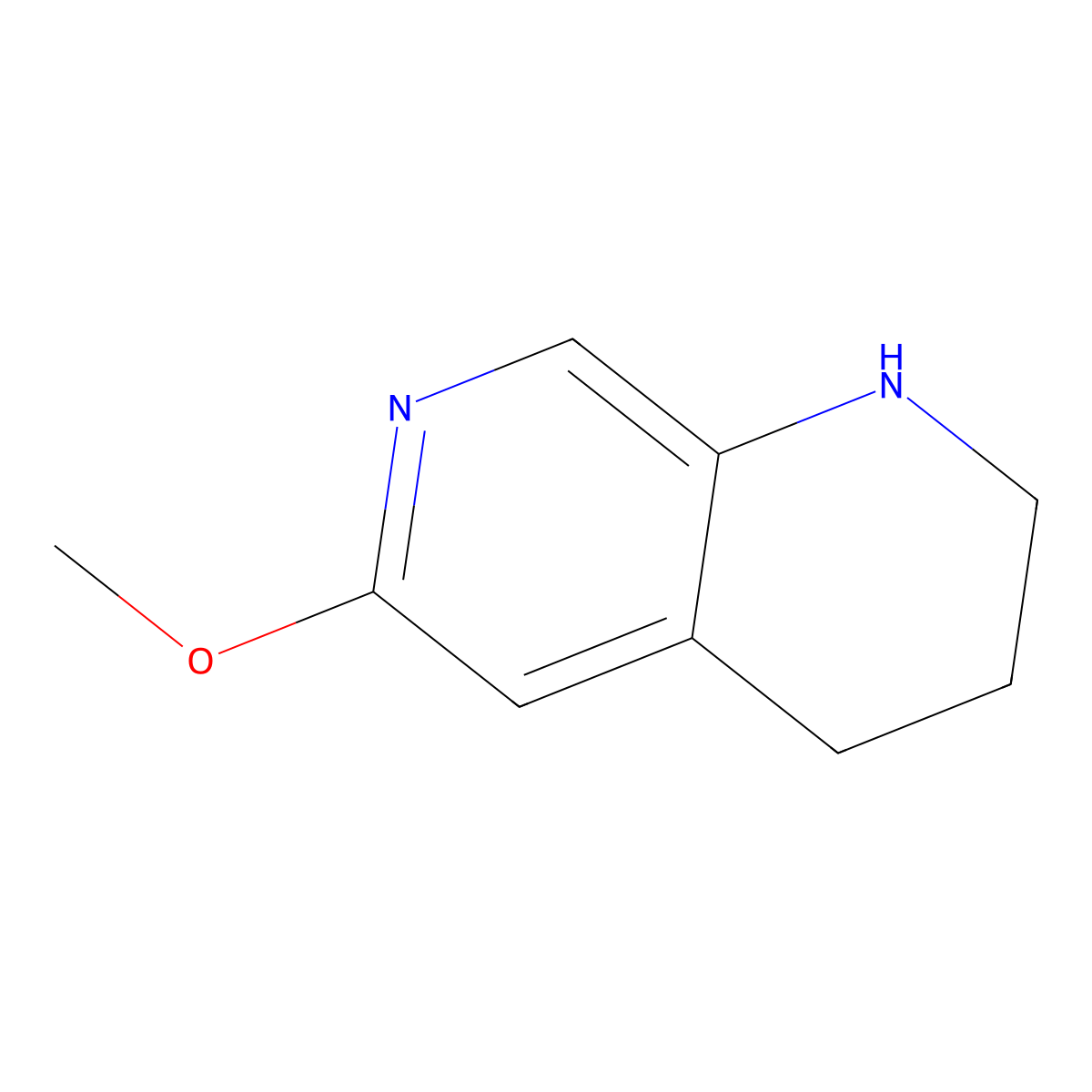 6-Methoxy-1,2,3,4-tetrahydro-1,7-naphthyridine molecular structure, CAS 1256804-66-6