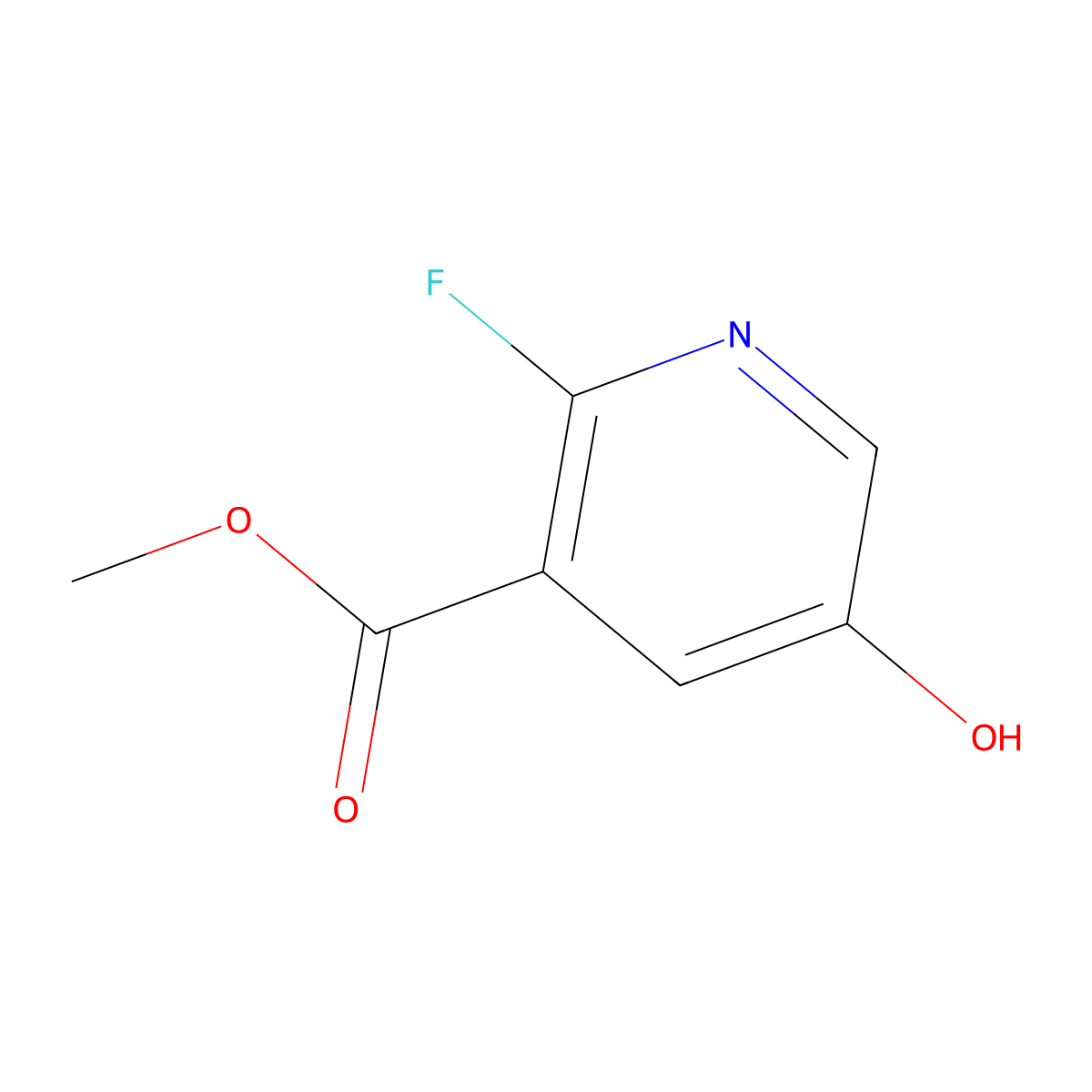 Methyl 2-fluoro-5-hydroxynicotinate molecular structure, CAS 1256804-76-8