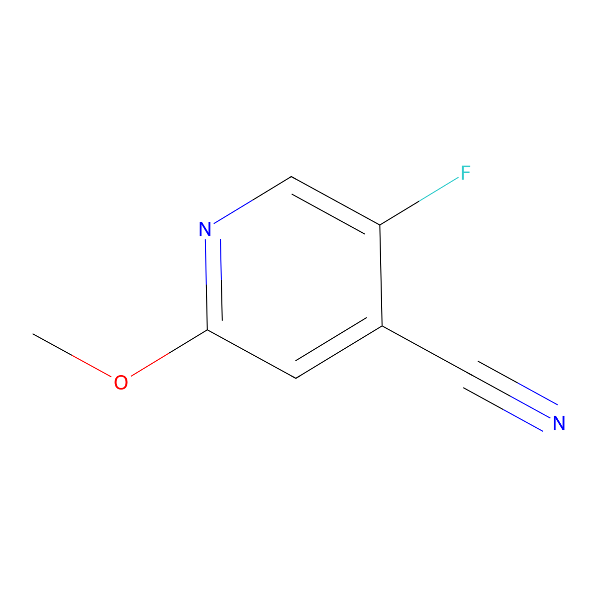 5-Fluoro-2-methoxypyridine-4-carbonitrile molecular structure, CAS 1256804-96-2
