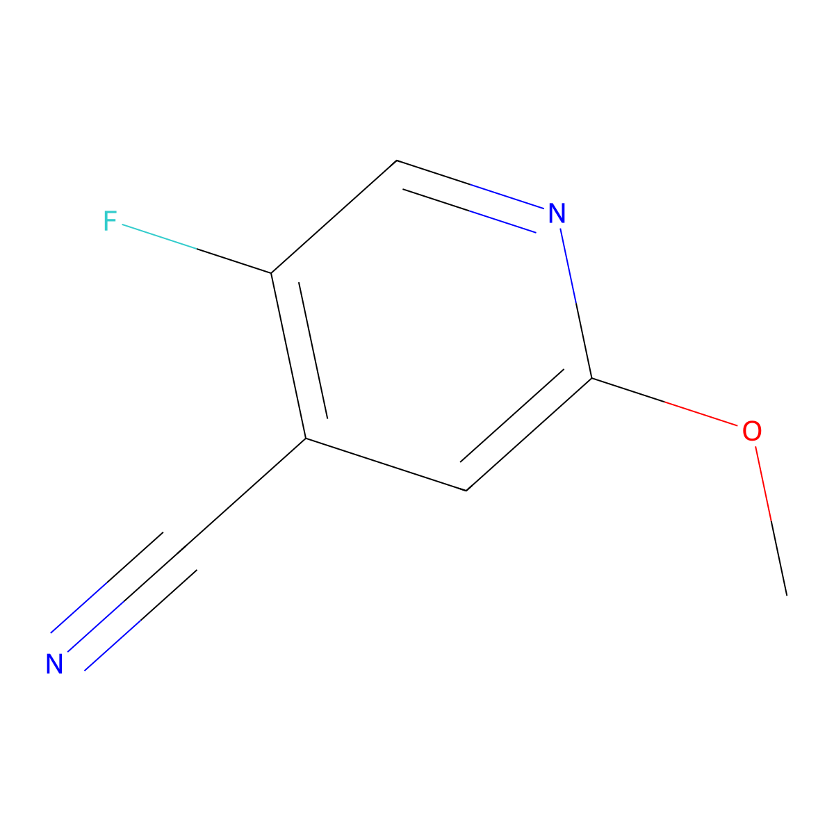 5-Fluoro-2-methoxypyridine-4-carbonitrile molecular structure, CAS 1256804-96-2