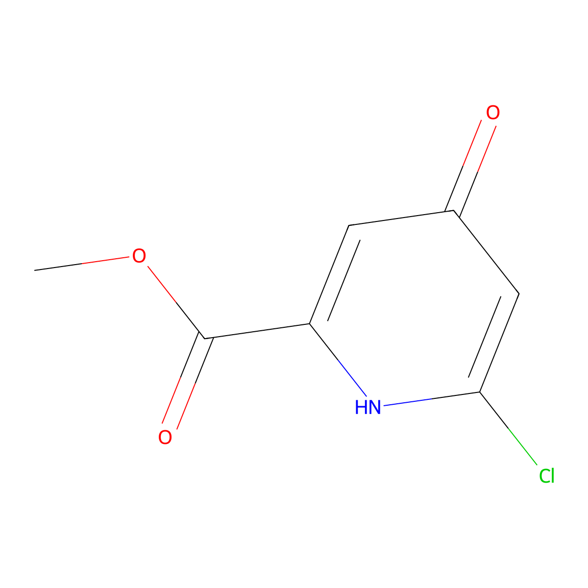 Methyl 6-chloro-4-hydroxypyridine-2-carboxylate molecular structure, CAS 1256805-03-4