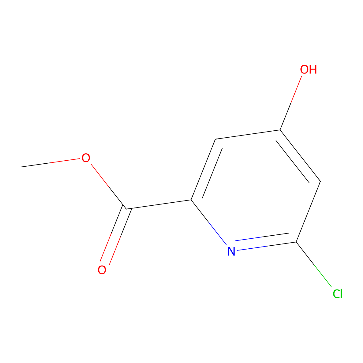 Methyl 6-chloro-4-hydroxypyridine-2-carboxylate molecular structure, CAS 1256805-03-4