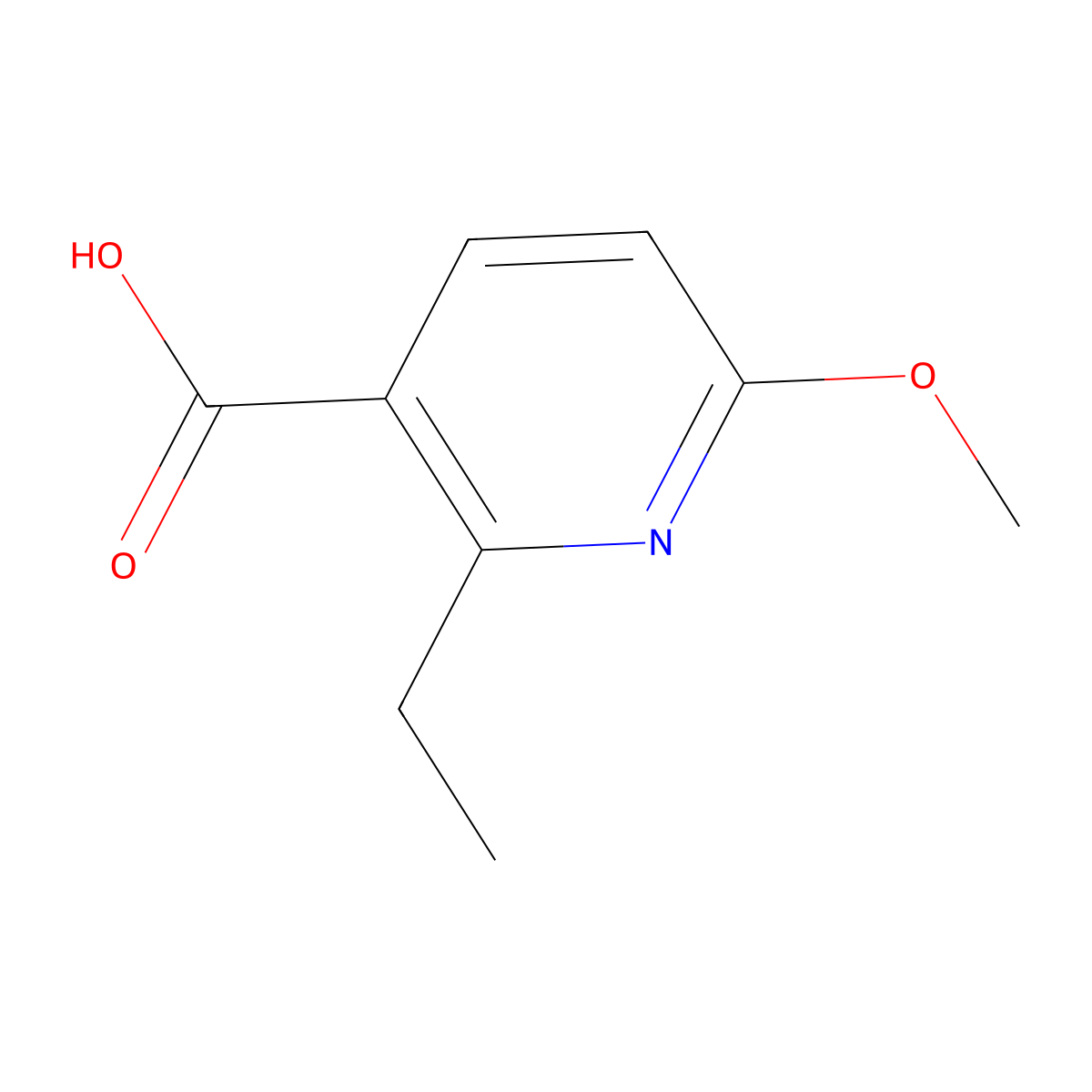 2-Ethyl-6-methoxynicotinic acid molecular structure, CAS 1256805-08-9