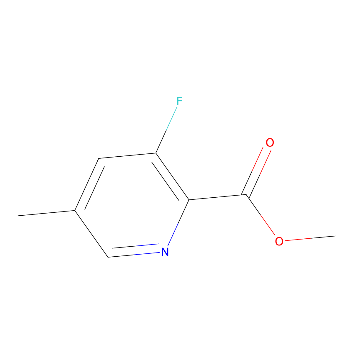 Methyl 3-fluoro-5-methylpicolinate molecular structure, CAS 1256805-16-9