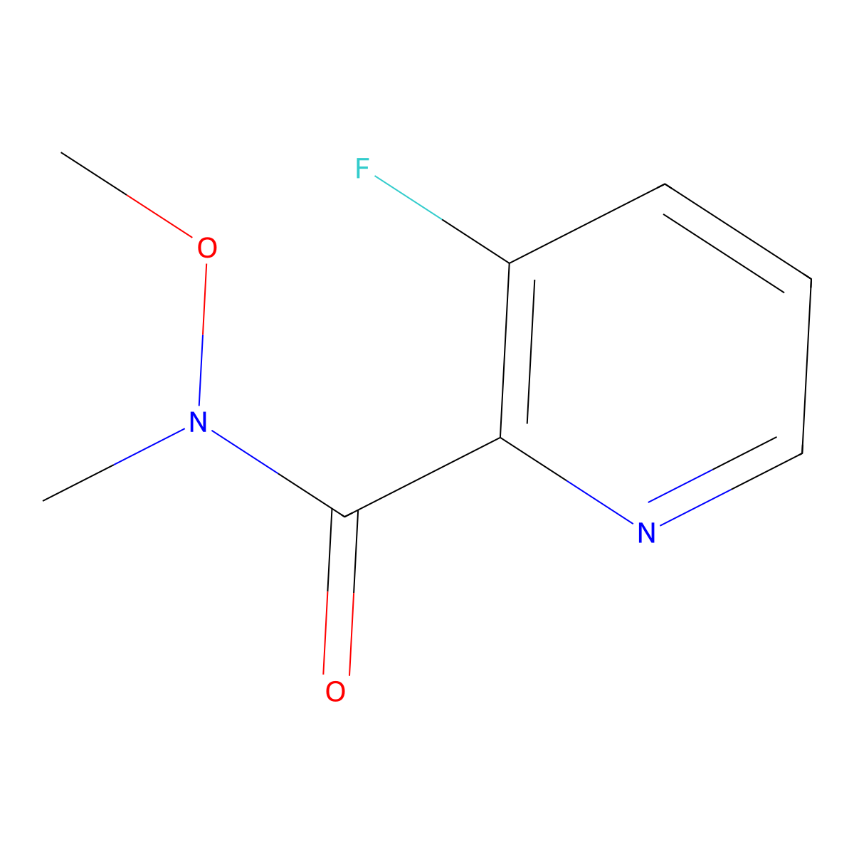 3-Fluoro-N-methoxy-N-methylpicolinamide molecular structure, CAS 1256805-30-7