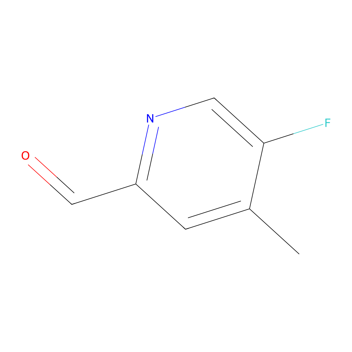 5-Fluoro-4-methylpicolinaldehyde molecular structure, CAS 1256805-32-9