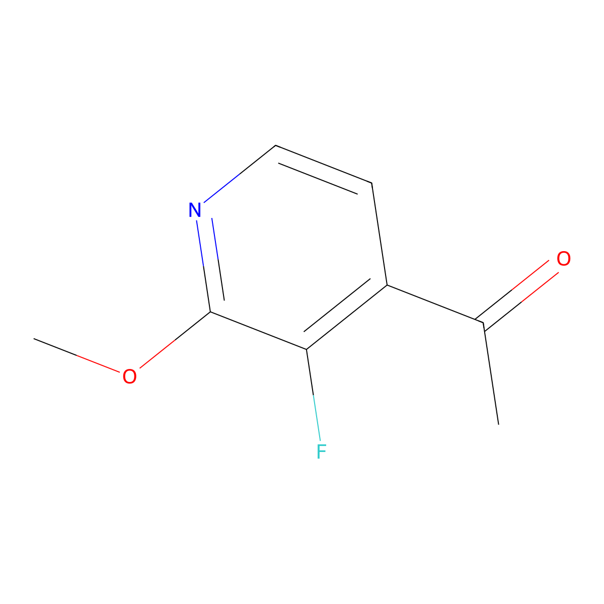 1-(3-Fluoro-2-methoxypyridin-4-YL)ethan-1-one molecular structure, CAS 1256805-42-1