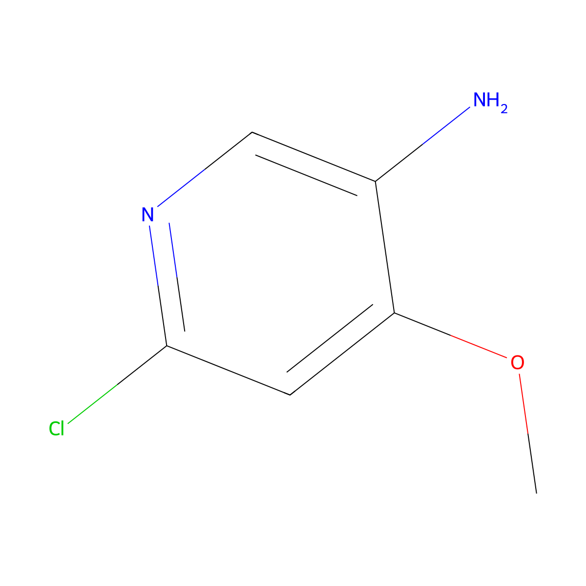 6-Chloro-4-methoxypyridin-3-amine molecular structure, CAS 1256805-54-5