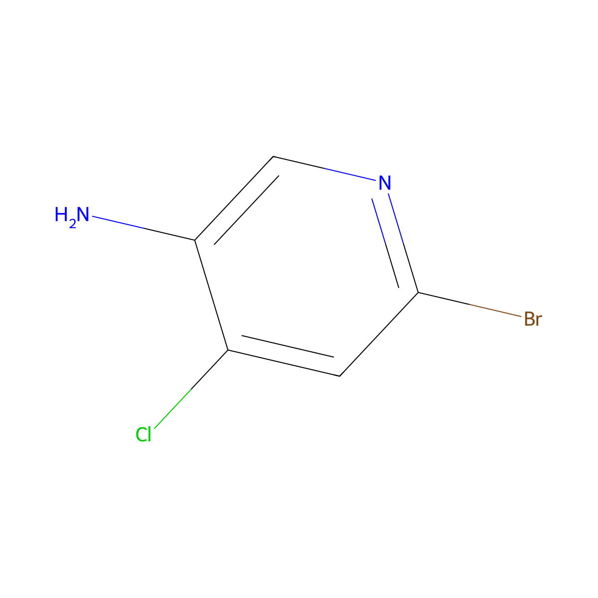 6-Bromo-4-chloropyridin-3-amine molecular structure, CAS 1256805-73-8