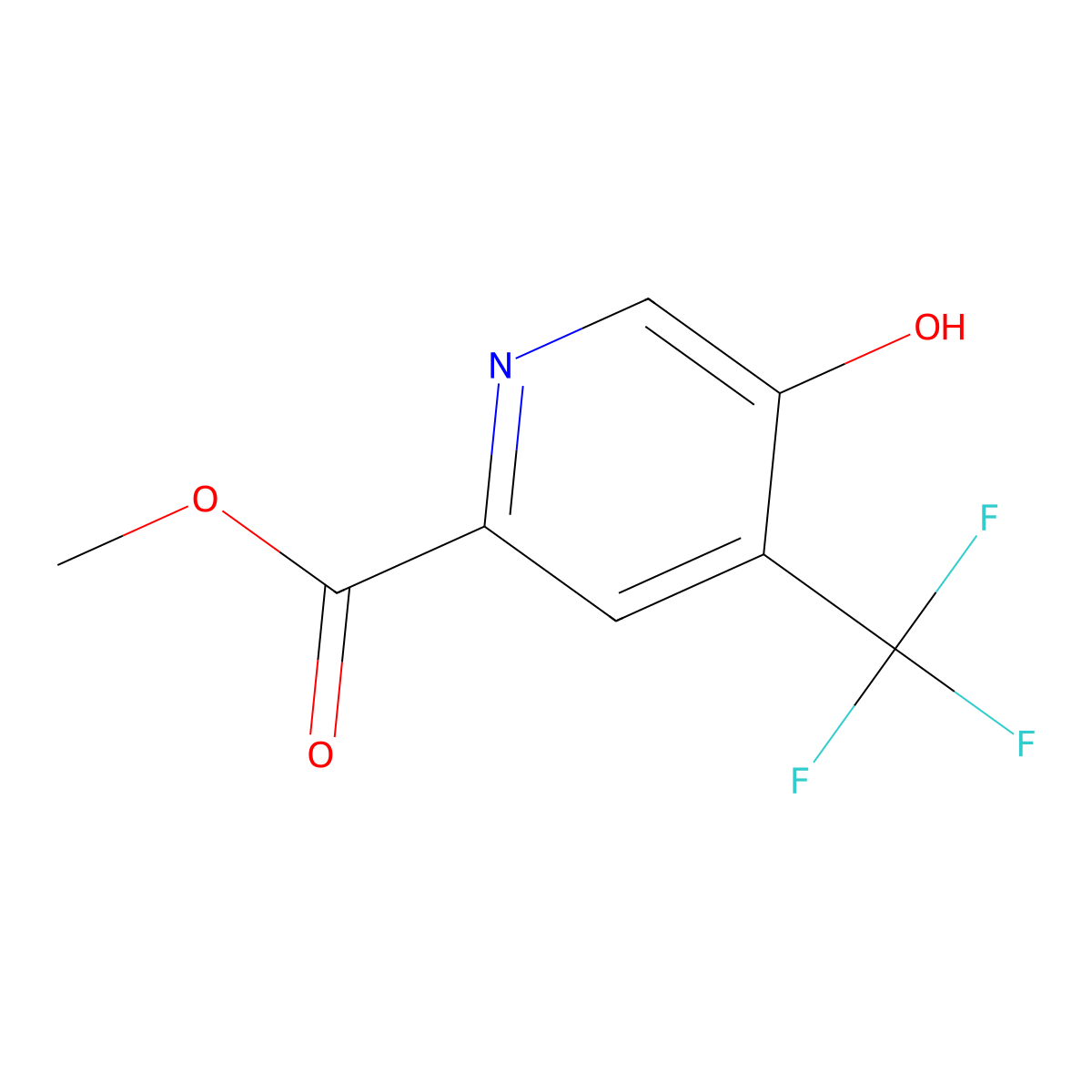 Methyl5-hydroxy-4-(trifluoromethyl)pyridine-2-carboxylate molecular structure, CAS 1256806-21-9