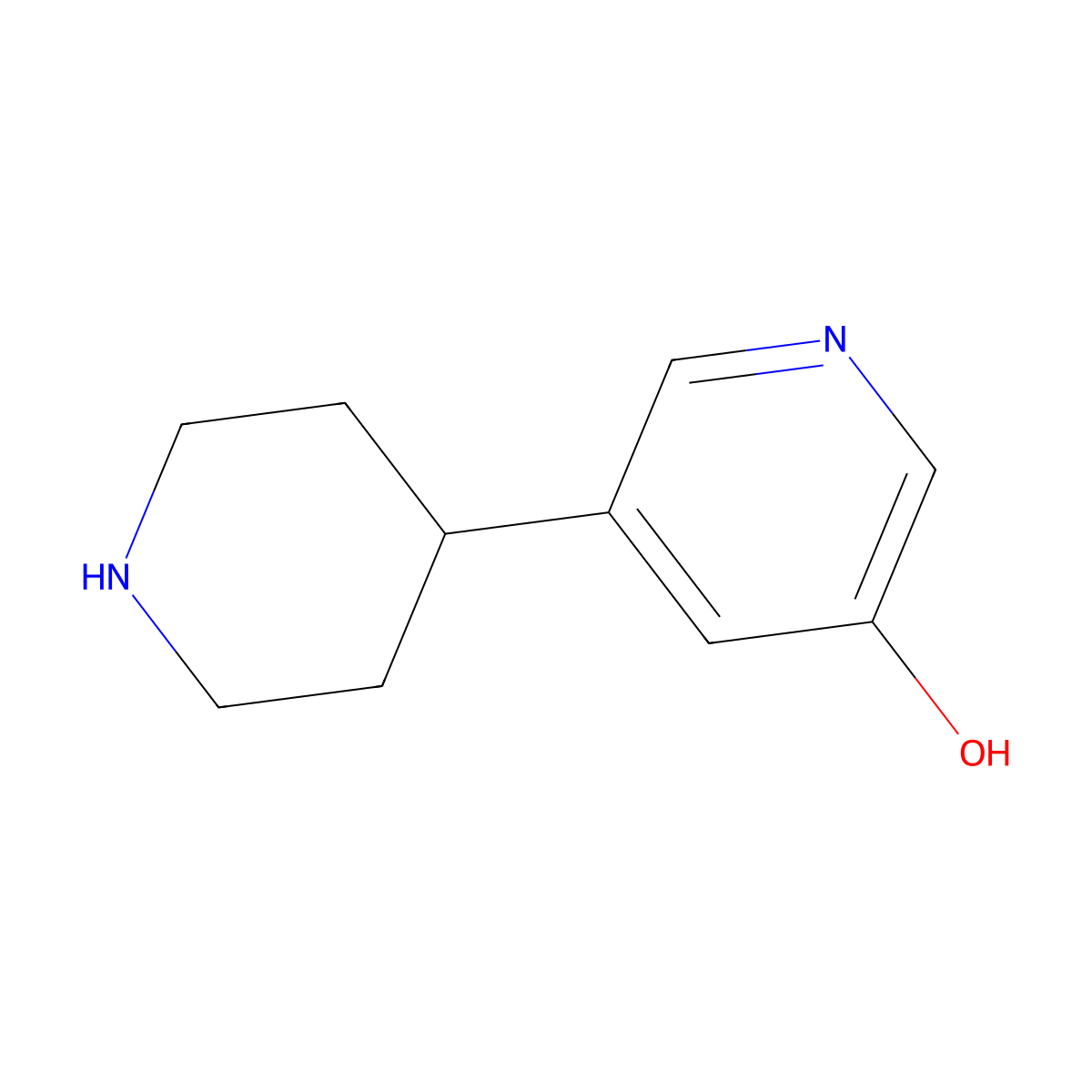 5-(Piperidin-4-YL)pyridin-3-OL molecular structure, CAS 1256806-24-2