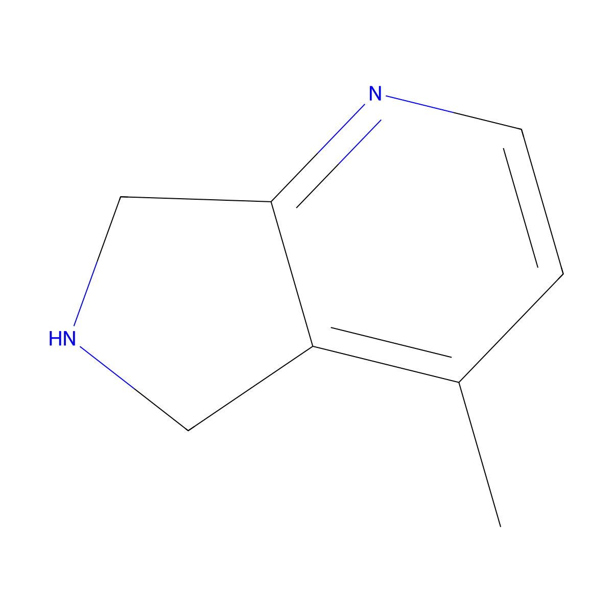 4-methyl-6,7-dihydro-5H-pyrrolo[3,4-b]pyridine molecular structure, CAS 1256806-29-7
