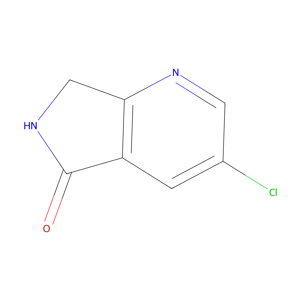 3-Chloro-6,7-dihydro-5H-pyrrolo[3,4-b]pyridin-5-one molecular structure, CAS 1256806-34-4