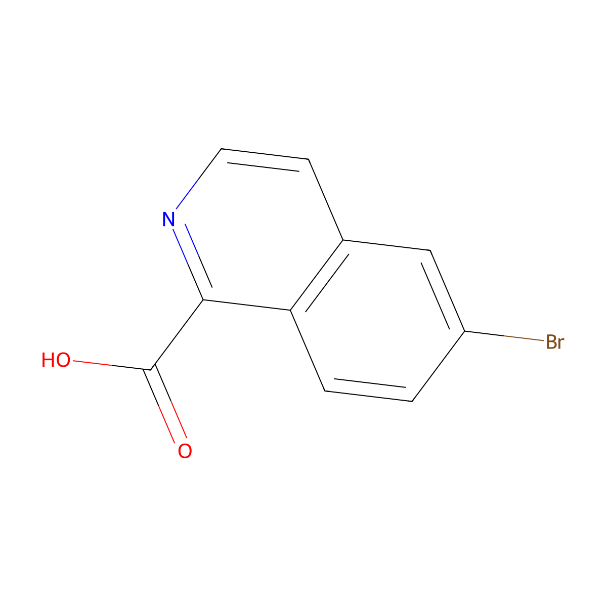 6-Bromoisoquinoline-1-carboxylic acid molecular structure, CAS 1256806-36-6