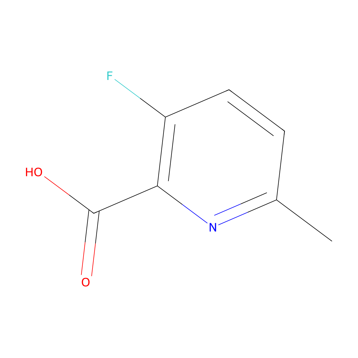 3-Fluoro-6-methylpyridine-2-carboxylic acid molecular structure, CAS 1256806-43-5