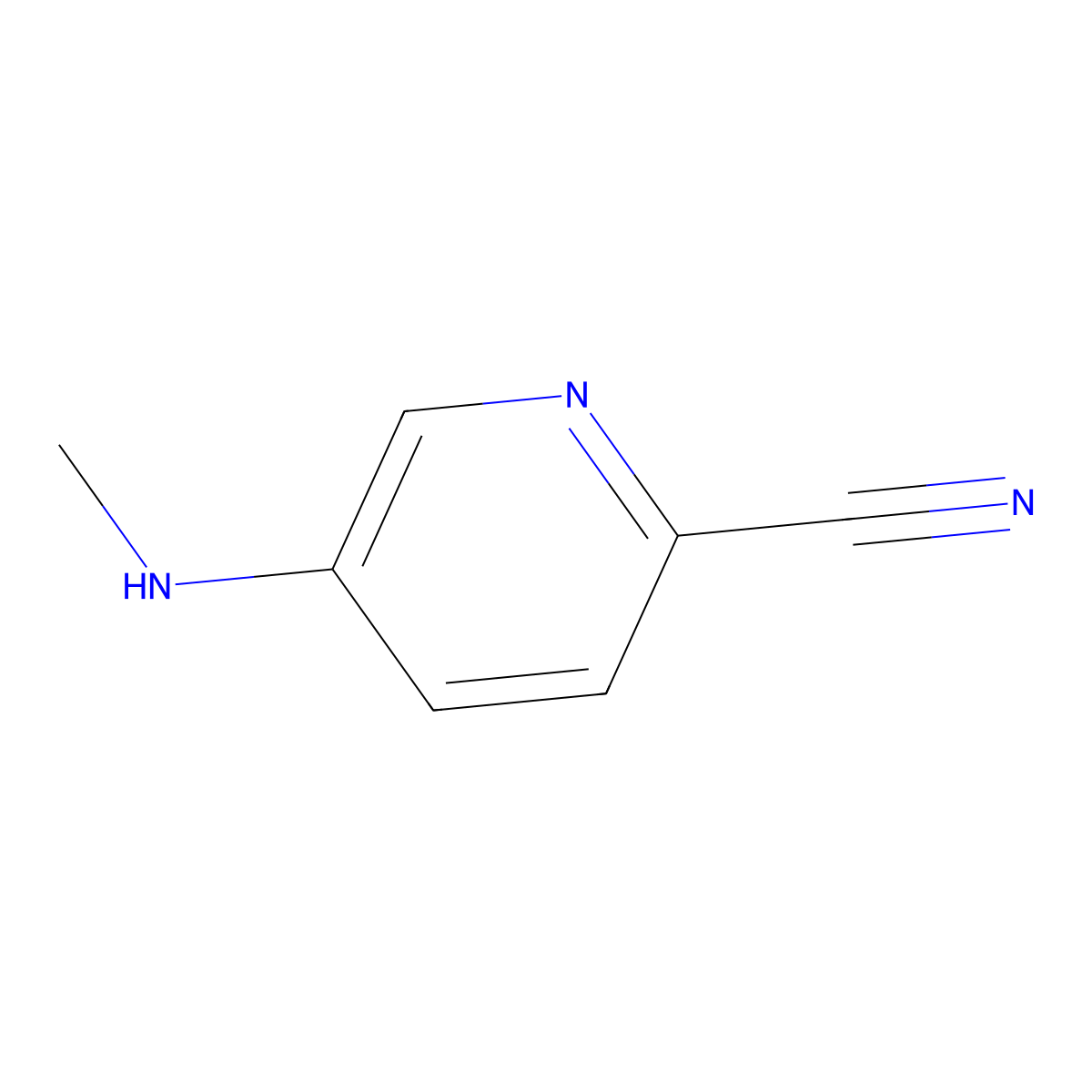 5-(Methylamino)pyridine-2-carbonitrile molecular structure, CAS 1256806-82-2