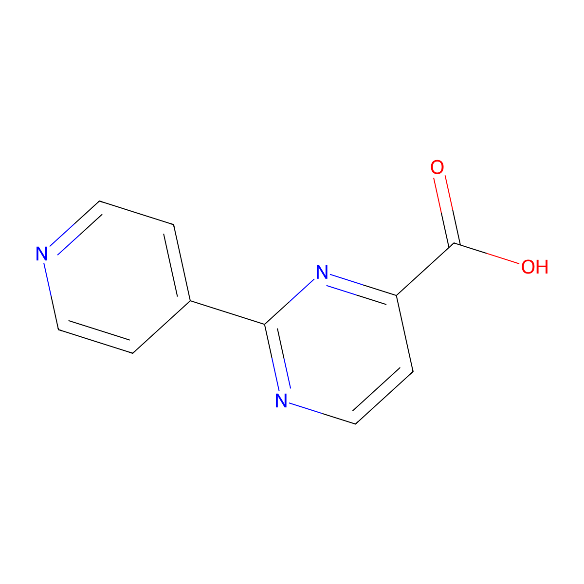 2-(Pyridin-4-yl)pyrimidine-4-carboxylic acid molecular structure, CAS 1256806-86-6