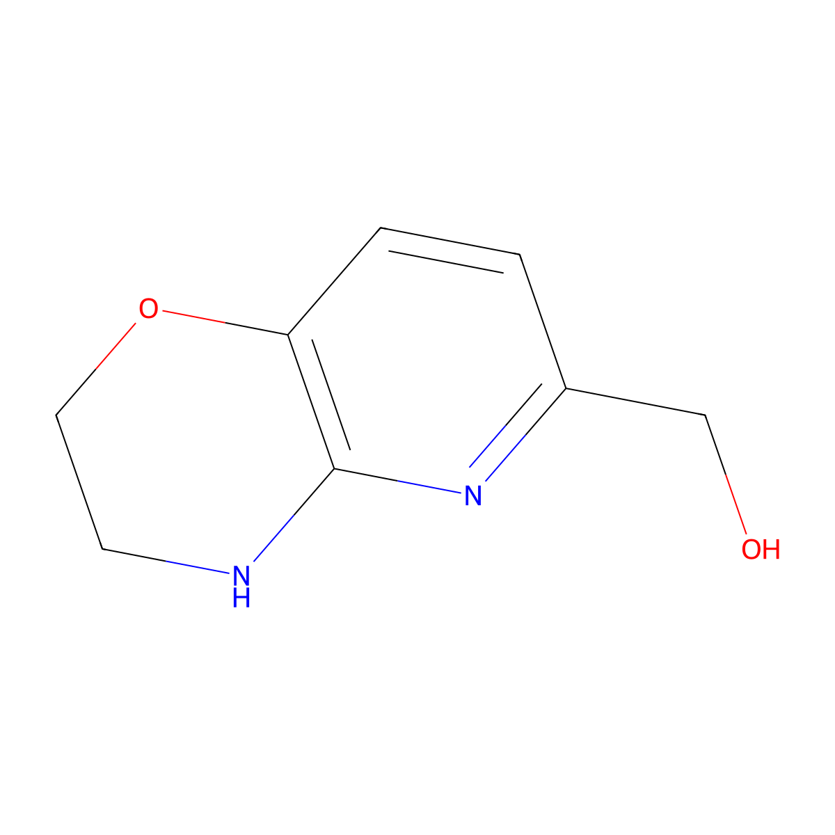 {2H,3H,4H-pyrido[3,2-b][1,4]oxazin-6-yl}methanol molecular structure, CAS 1256806-94-6