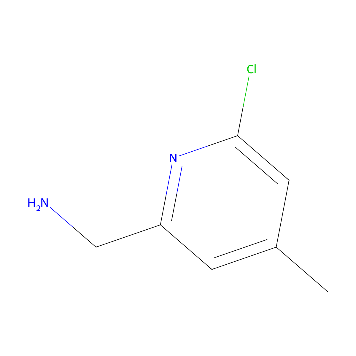 (6-Chloro-4-methylpyridin-2-YL)methanamine molecular structure, CAS 1256806-98-0