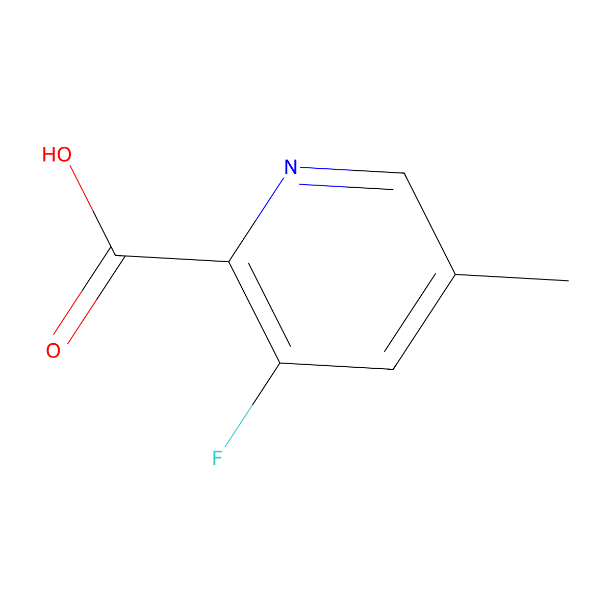 3-Fluoro-5-methylpyridine-2-carboxylic acid molecular structure, CAS 1256807-03-0