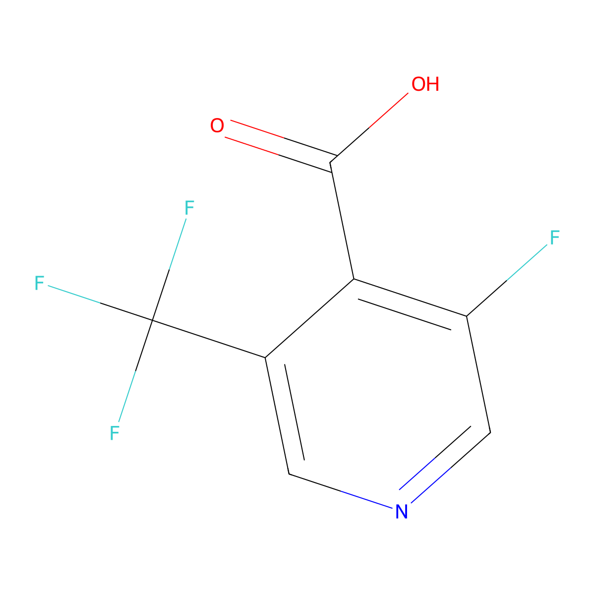 3-Fluoro-5-(trifluoromethyl)isonicotinic acid molecular structure, CAS 1256807-10-9