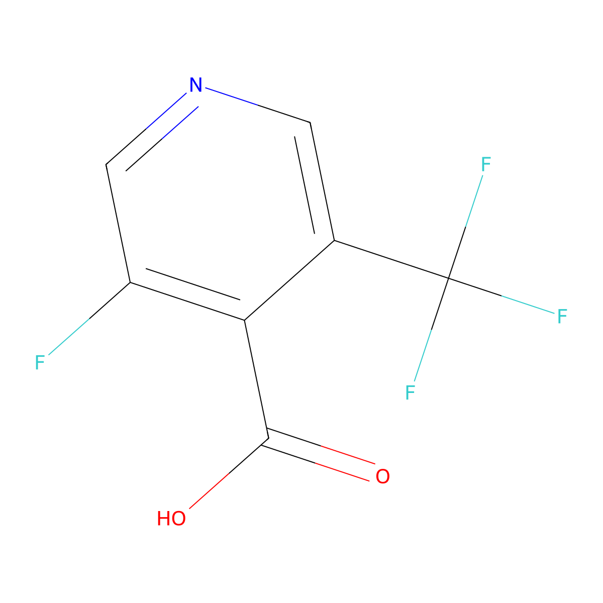 3-Fluoro-5-(trifluoromethyl)isonicotinic acid molecular structure, CAS 1256807-10-9