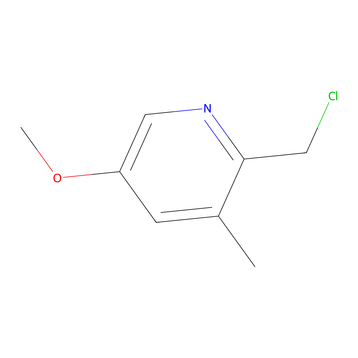 2-(Chloromethyl)-5-methoxy-3-methylpyridine molecular structure, CAS 1256807-19-8