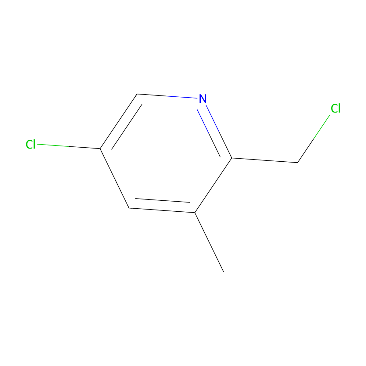 5-Chloro-2-(chloromethyl)-3-methylpyridine molecular structure, CAS 1256807-29-0