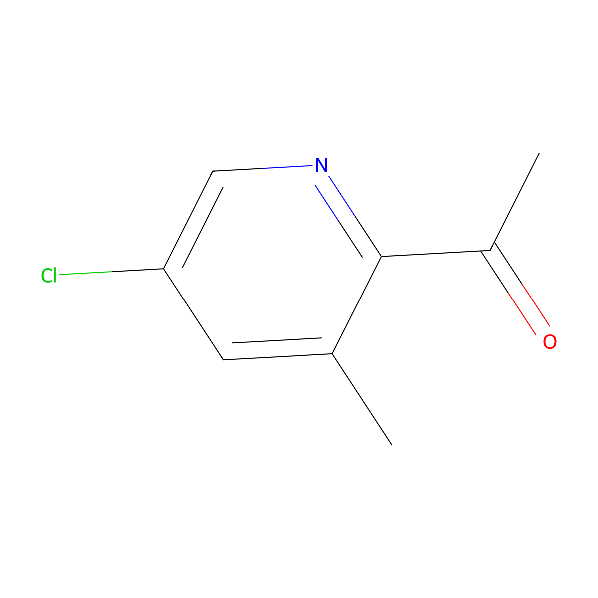 1-(5-Chloro-3-methylpyridin-2-YL)ethanone molecular structure, CAS 1256807-37-0