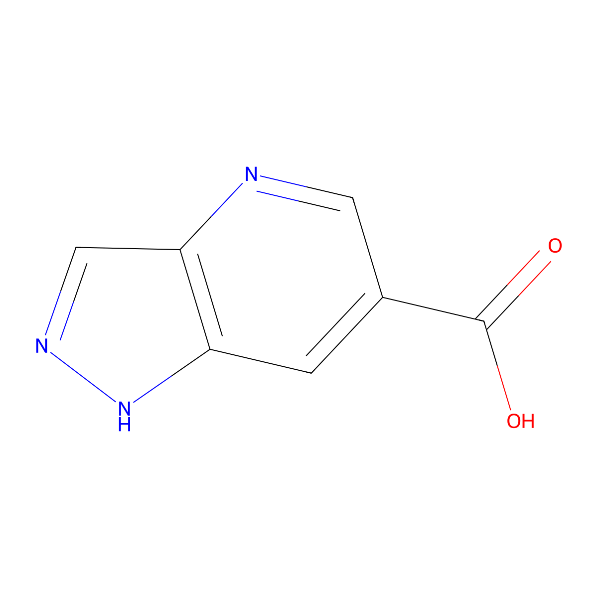 1H-Pyrazolo(4,3-b)pyridine-6-carboxylic acid molecular structure, CAS 1256807-59-6