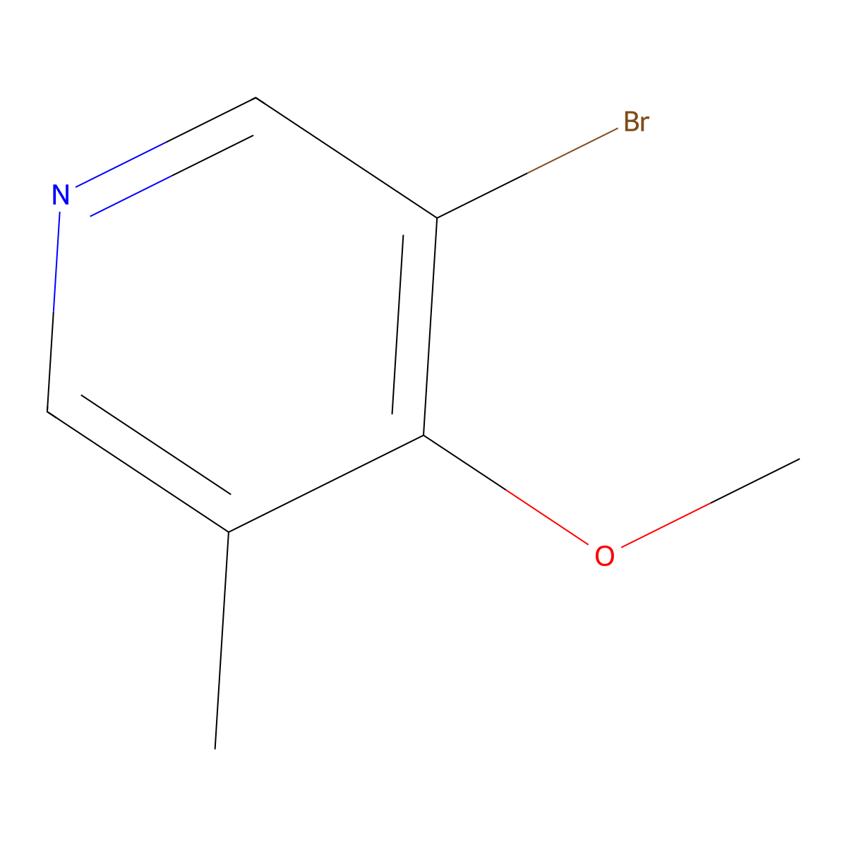 3-Bromo-4-methoxy-5-methylpyridine molecular structure, CAS 1256807-69-8