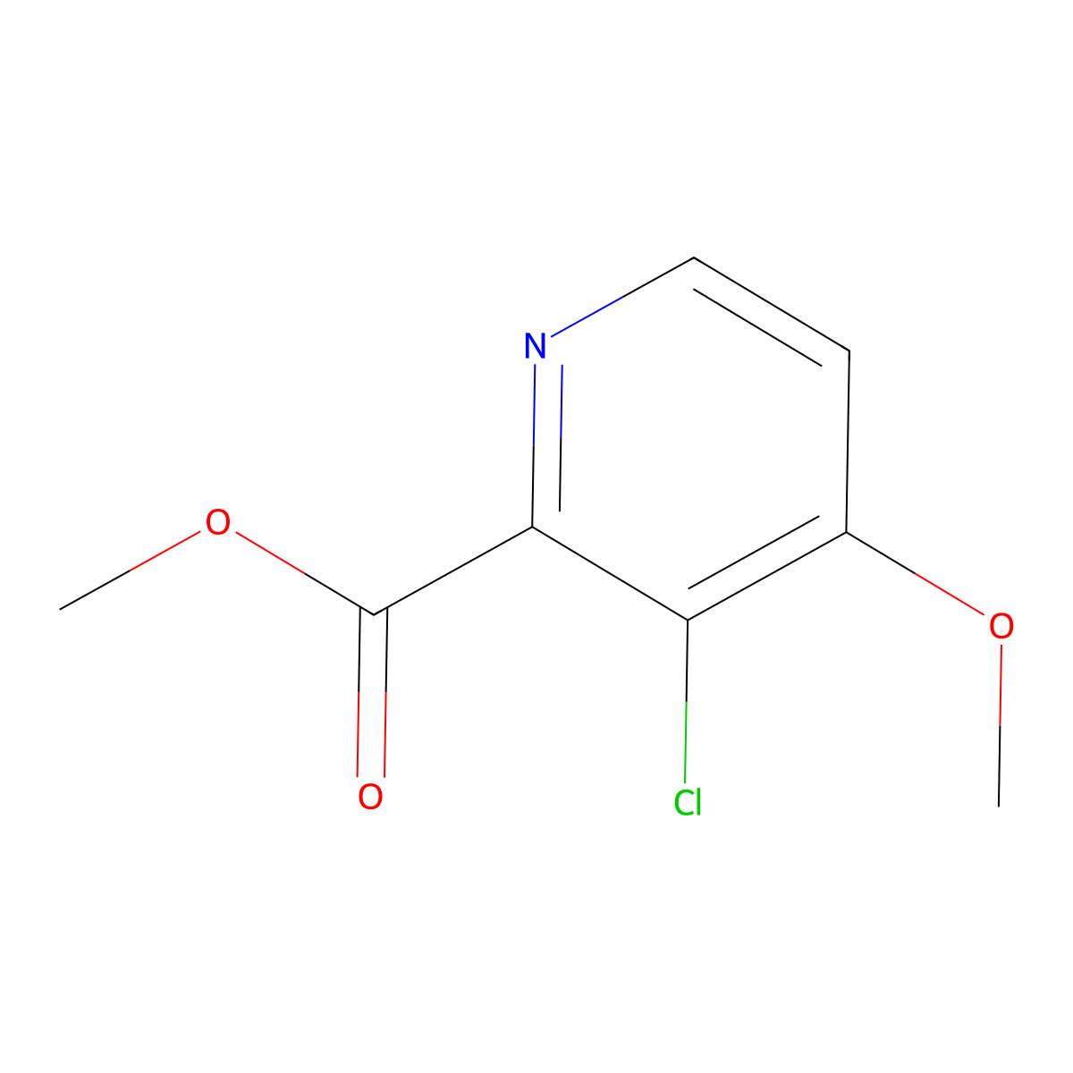 Methyl 3-chloro-4-methoxy-pyridine-2-carboxylate molecular structure, CAS 1256807-80-3