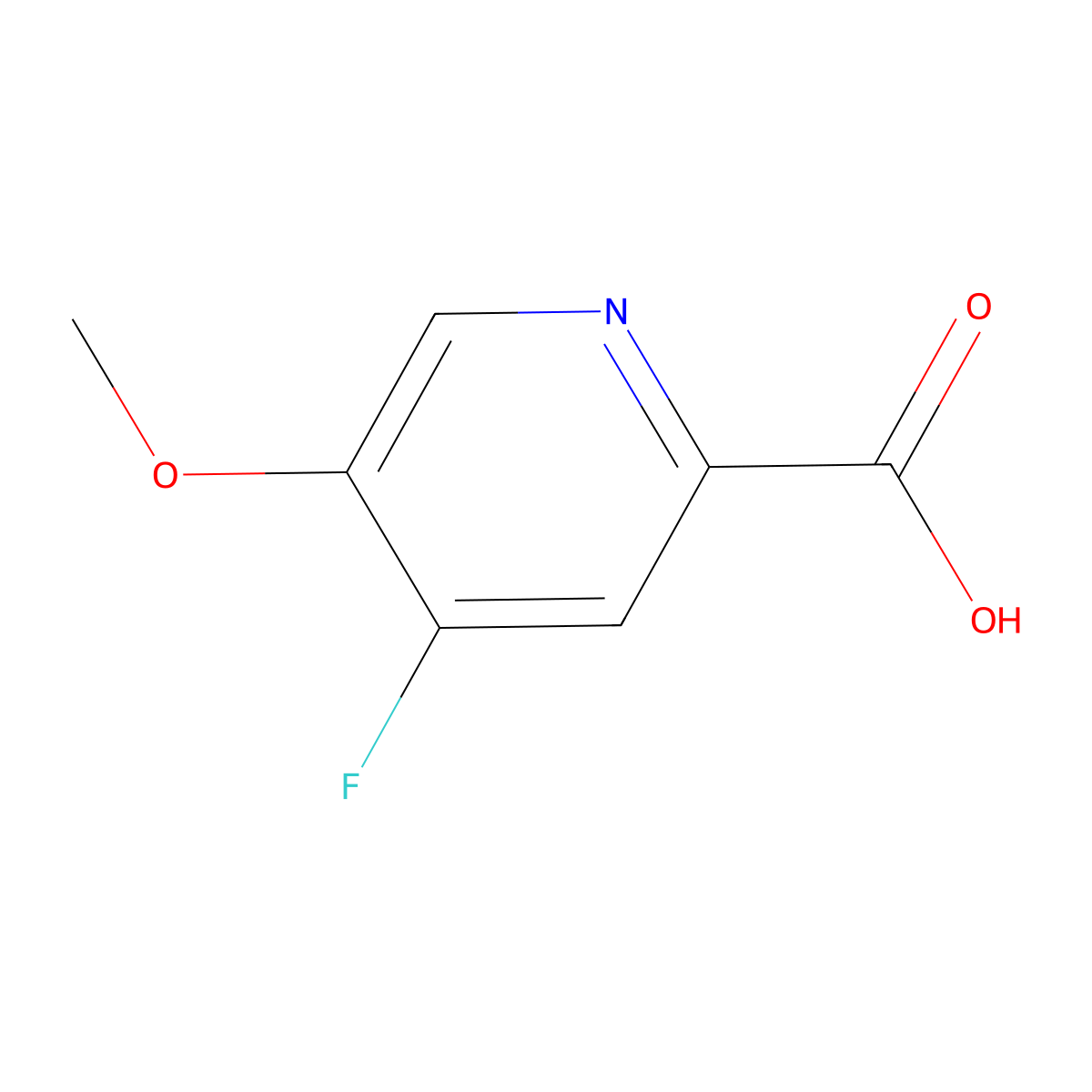 4-Fluoro-5-methoxypicolinic acid molecular structure, CAS 1256807-82-5