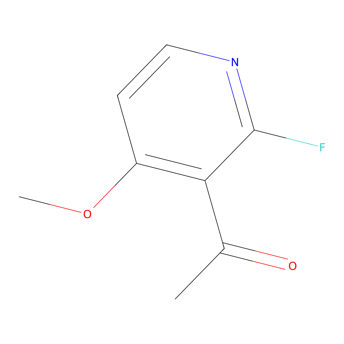 1-(2-Fluoro-4-methoxypyridin-3-yl)ethanone molecular structure, CAS 1256807-94-9