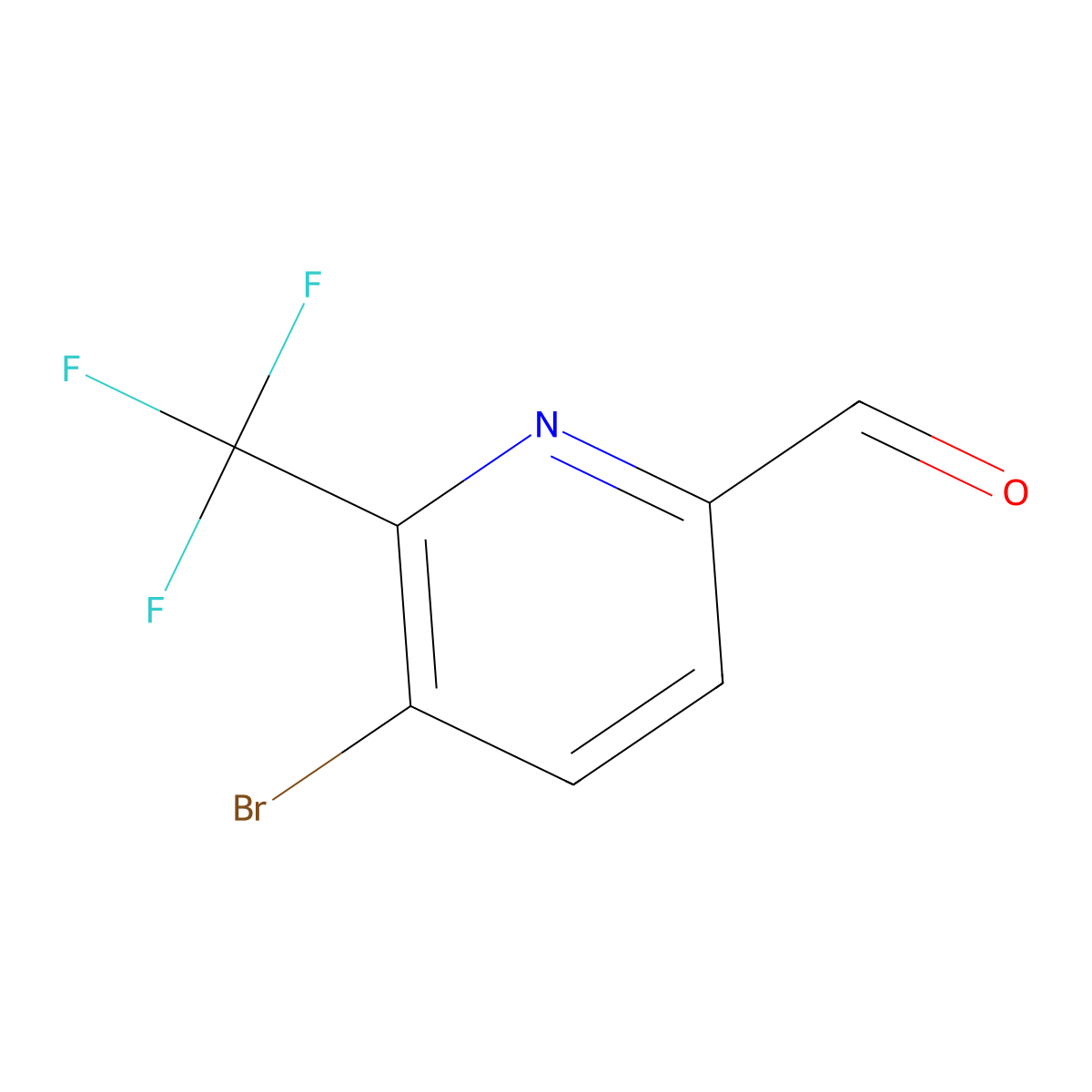 5-Bromo-6-(trifluoromethyl)picolinaldehyde molecular structure, CAS 1256808-15-7