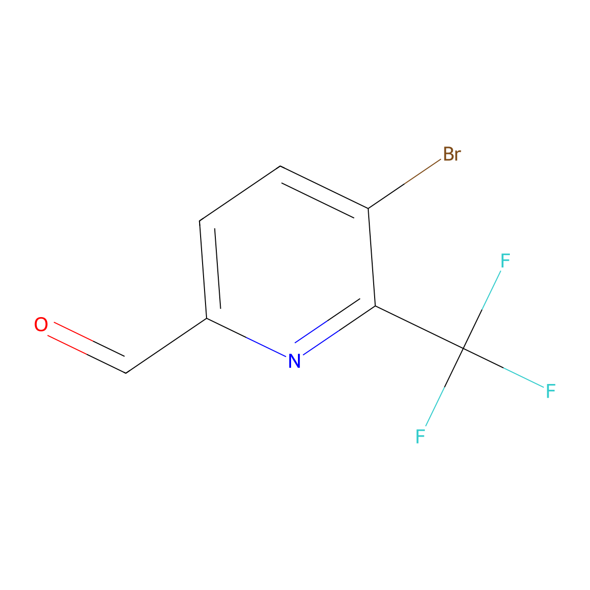 5-Bromo-6-(trifluoromethyl)picolinaldehyde molecular structure, CAS 1256808-15-7